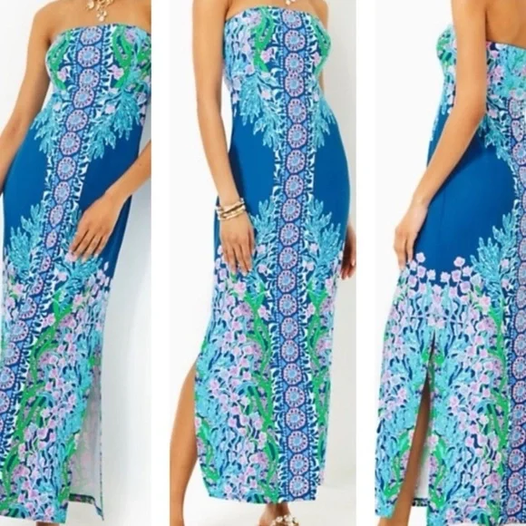 knee length dresses for ladies TERESA MAXI DRESS, MULTI LET IT GOGH  Palm Place